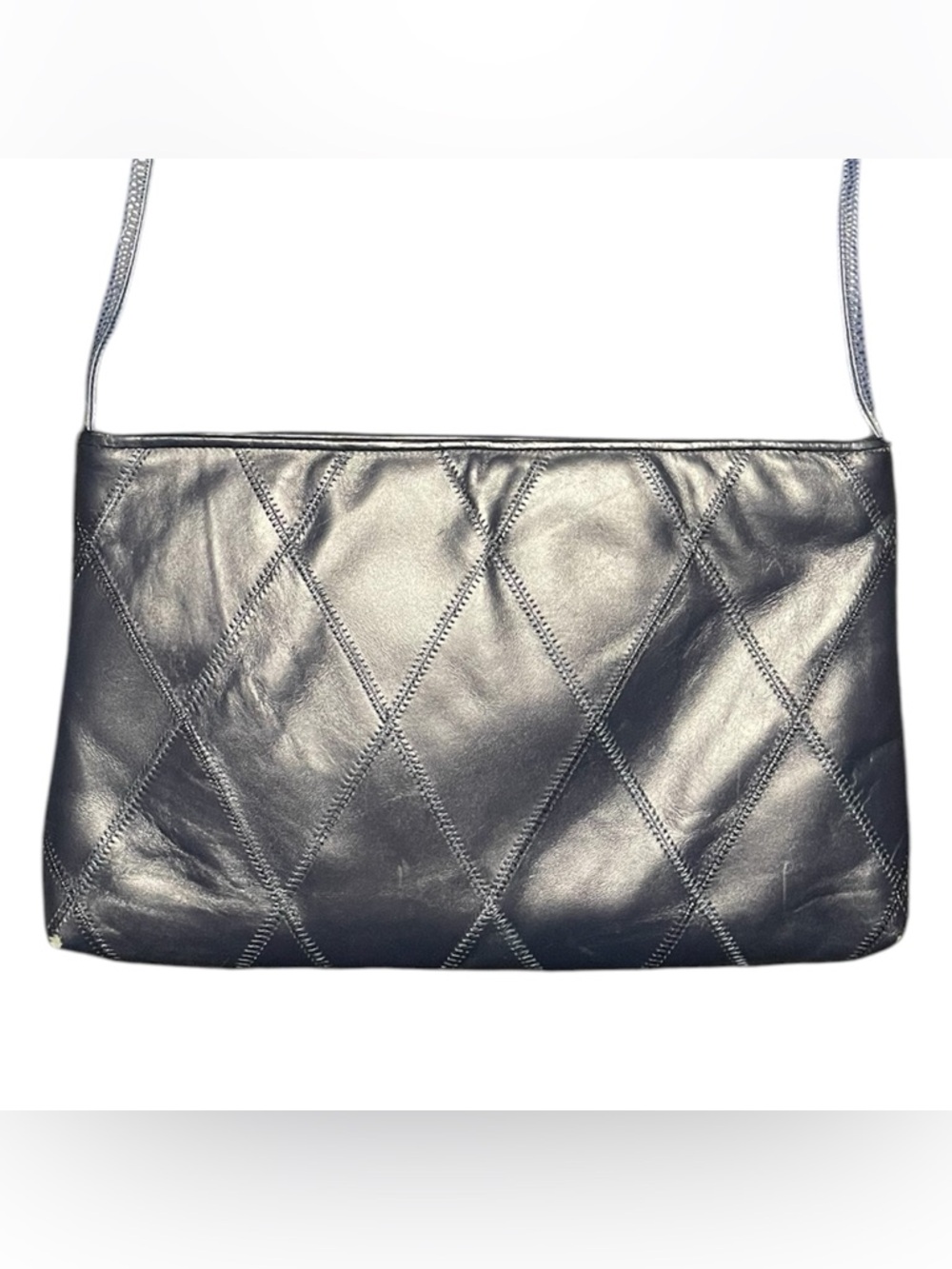 Vintage Leather Patchwork Clutch - Picture 4 of 5